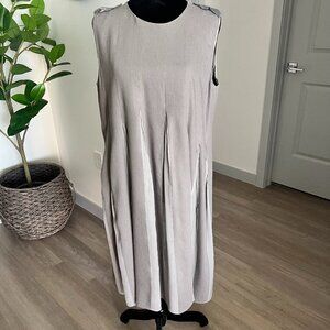 COS Womens Gray Pleated Sleeveless Empire Dress Size US 10 EU 40 Minimalist